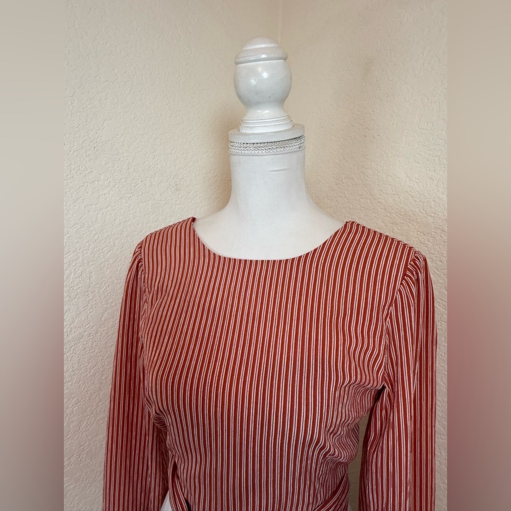 Chriselle X‎ J.O.A Patina Stripe Wrap Top S - Picture 8 of 12